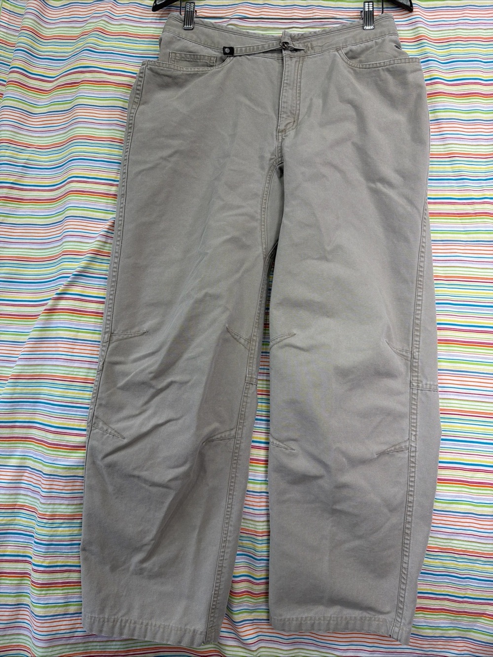North Face Vintage A5 Series Wide Leg Pants Womens 10 Cotton Beige Hike Climb